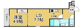 兵庫県西宮市川西町（賃貸アパート1LDK・1階・36.00㎡） その2