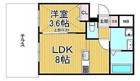 フルール甲子園  ｜ 兵庫県西宮市甲子園七番町（賃貸マンション1LDK・1階・28.00㎡） その2