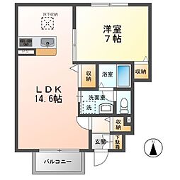 グレイスM 1LDKの間取図画像