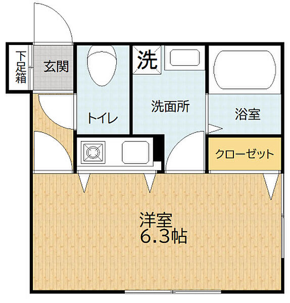 カーサブラーノ 201号室｜東京都江戸川区一之江３丁目(賃貸アパート1R・2階・21.27㎡)の写真 その2