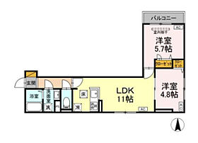 (仮)D-ROOM南篠崎町  ｜ 東京都江戸川区南篠崎町４丁目90-2（賃貸アパート2LDK・1階・47.71㎡） その1