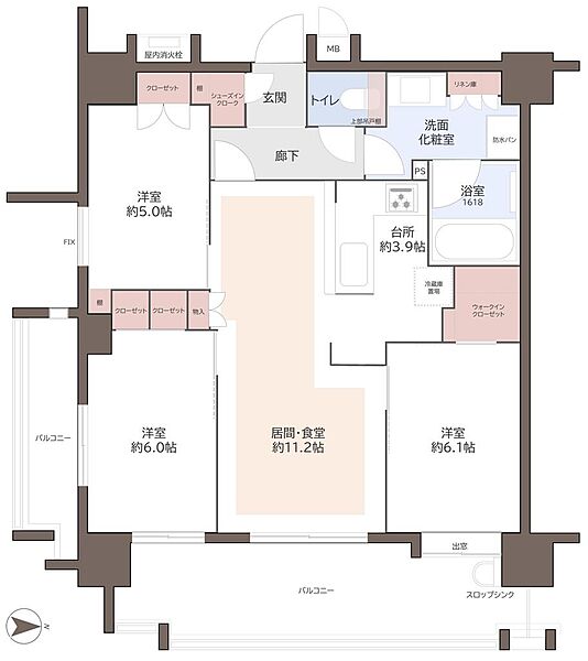 間取りを拡大表示