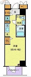 AZEST横濱大通り公園 11階ワンルームの間取り