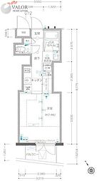 ZOOM川崎EAST 11階1Kの間取り