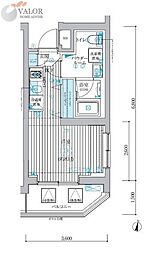 ベルグレード吉野町 ワンルームの間取図画像