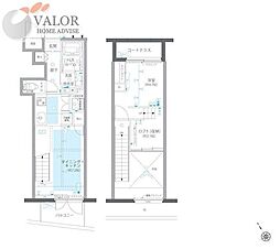 ZOOM川崎EAST 1LDKの間取図画像