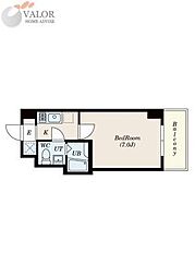 マリーナヨコハマプレミアム 1Kの間取図画像