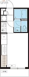 リブリ・ピアッツァ横浜 1Kの間取図画像