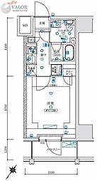 LEXE横濱関内 1Kの間取図画像