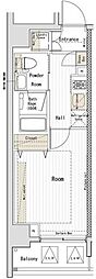 マキシヴ鶴見 1Kの間取図画像