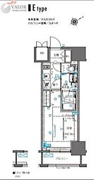 ZOOM横浜桜木町 1Kの間取図画像