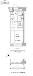RELUXIA GRANDE 川崎 1Kの間取図画像