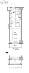 RELUXIA GRANDE 川崎 1Kの間取図画像