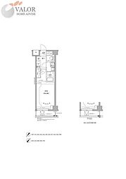 RELUXIA GRANDE 川崎大師公園 1Kの間取図画像