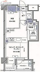 ラティエラ横濱大通り公園 1LDKの間取図画像