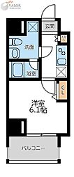 プライマル横濱平沼橋 1Kの間取図画像
