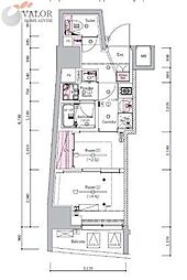 SYFORME SHINKOYASU 206 2Kの間取図画像
