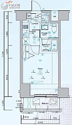 SYNEX横濱阪東橋2 1Kの間取図画像