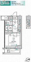 RELUXIA横浜弘明寺 1Kの間取図画像