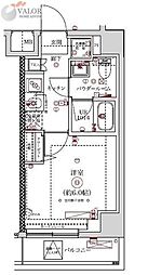 (仮)保土ヶ谷プロジェクト 1Kの間取図画像