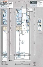 エステムコート元住吉 1Kの間取図画像