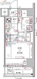 CREVISTA横浜関内 1Kの間取図画像