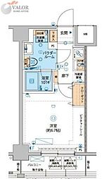 LIVCITY横濱ヒルサイドテラス 1Kの間取図画像