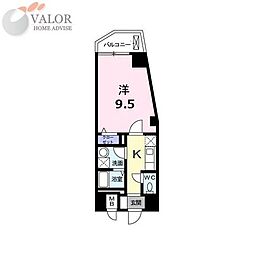 エルシェ横濱 1Kの間取図画像