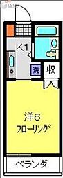 アムール白楽 1Kの間取図画像