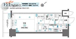 ZOOMYOKOHAMAEAST 1Kの間取図画像