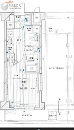 メインステージ川崎3 1Kの間取図画像