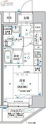 スパシエオーブ横浜 ワンルームの間取図画像