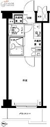 ルーブル武蔵新城 1Kの間取図画像