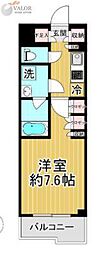 ルーブル武蔵中原参番館 1Kの間取図画像