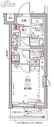 クレヴィスタ横浜大口 1Kの間取図画像