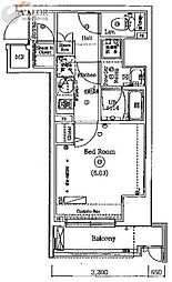 SHOKENResidence横浜伊勢佐木町 1Kの間取図画像