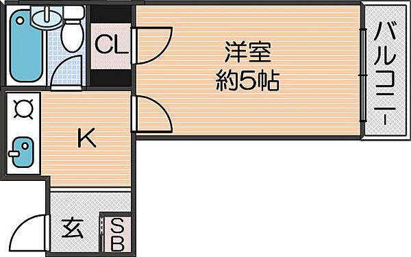 グレース帝塚山 ｜大阪府大阪市住吉区万代3丁目(賃貸マンション1R・2階・15.00㎡)の写真 その2