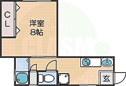 ドルフィンマンション 1DKの間取図画像