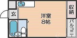 フォルテ帝塚山 ワンルームの間取図画像