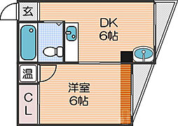 サブライムユース 1DKの間取図画像