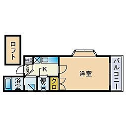 間取図画像 1K
