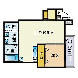 間取図画像 1LDK