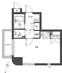 ソシアル六本松 ワンルームの間取図画像