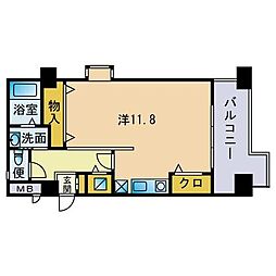 グランヴェール ワンルームの間取図画像