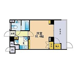 THEAPARTMENT 1Kの間取図画像