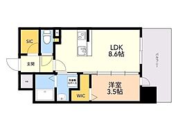 リファレンス六本松ビル 1LDKの間取図画像