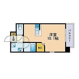 ラファセエスペランサ大濠 1Kの間取図画像