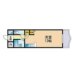 ベルム大濠 ワンルームの間取図画像