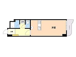 東カングランドマンション大濠パークサイド ワンルームの間取図画像