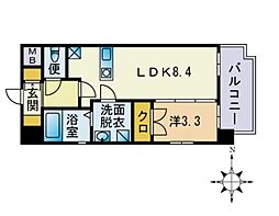 ハーベスト大濠 1LDKの間取図画像